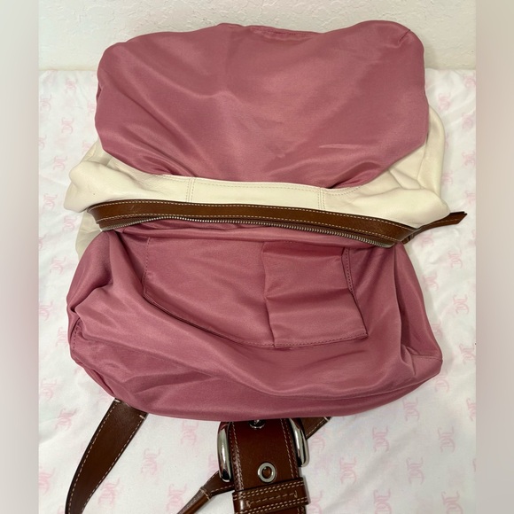 Coach Soho Lynn Hobo in ivory, cognac trim leather & silver-tone hardware - Picture 11 of 15